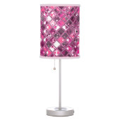 Glitz Tiles Hot Pink print table lamp (Right)