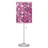 Glitz Tiles Hot Pink print table lamp (Left)