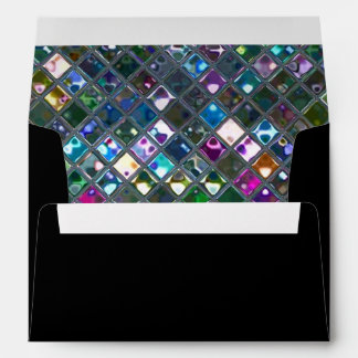 Glitz Tiles Multicoloured 2 print A7 black Envelope