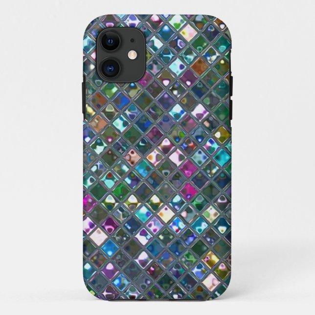Glitz Tiles Multicoloured 2 print iPhone case (Back)