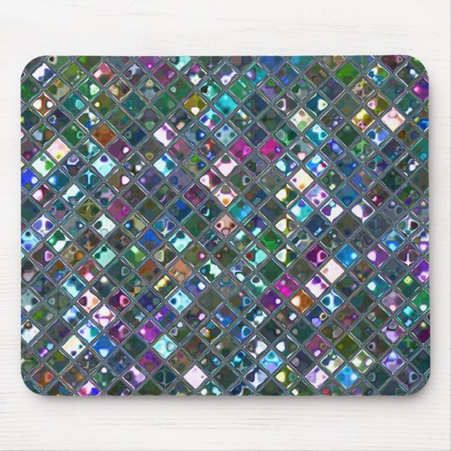 Glitz Tiles Multicoloured 2 print mousepad (Front)