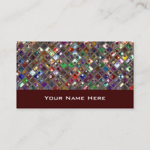 Glitz Tiles Multicoloured business card wine