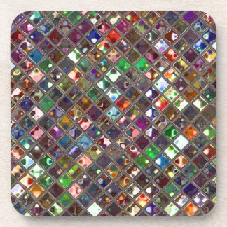 Glitz Tiles Multicoloured print coaster set
