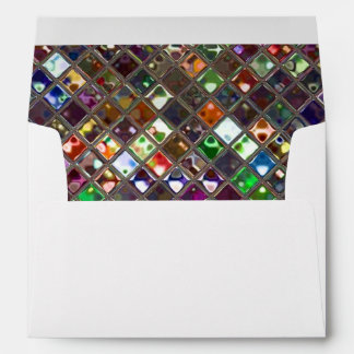 Glitz Tiles Multicoloured print envelope A7 white