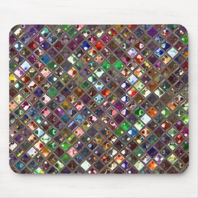 Glitz Tiles Multicoloured print mousepad (Front)