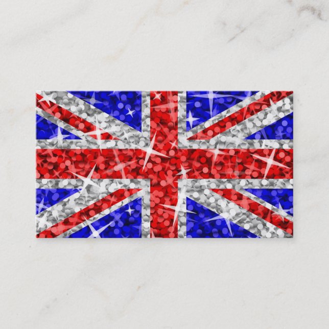Glitz UK business card template white (Front)