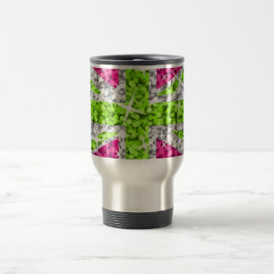 Glitz UK Lime Green travel/commuter mug