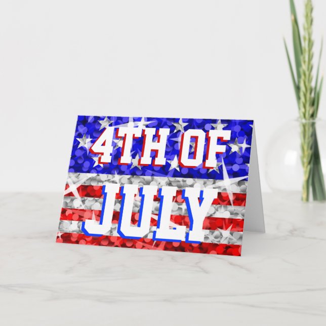 Glitz USA '4th July' greetings card (Front)