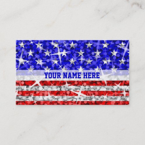 Glitz USA stripe business card template