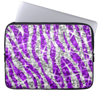 Glitz Zebra Purple 13" laptop sleeve