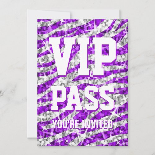 Glitz Zebra 'VIP PASS' invitation