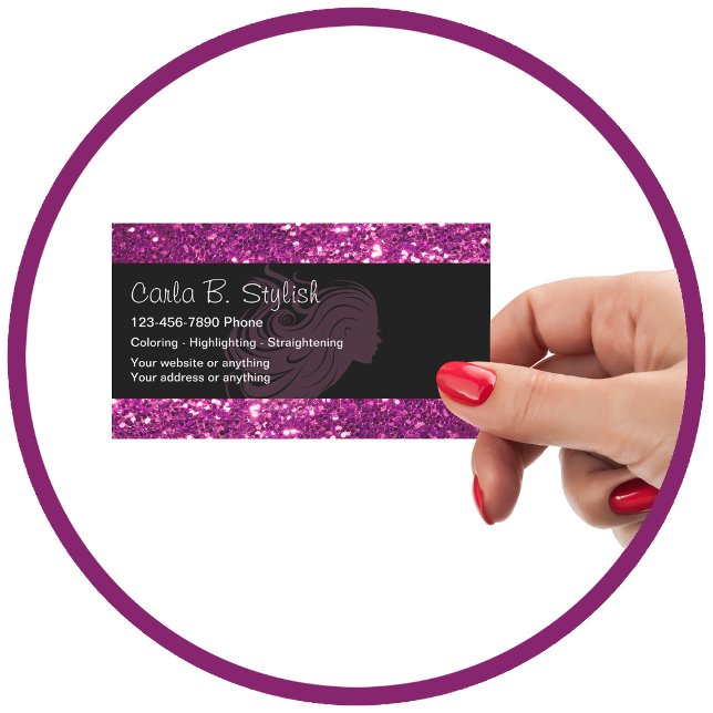 Glitzy Beauty Business Cards (Creator Uploaded)