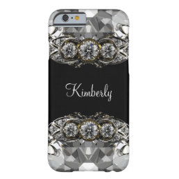 Glitzy Bling Monogram Barely There iPhone 6 Case