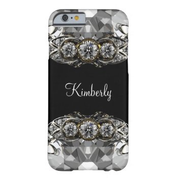 Glitzy Bling Monogram Barely There Iphone 6 Case by idesigncafe at Zazzle