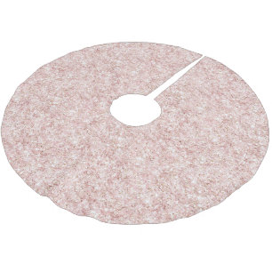 Glitzy Blush Pink Glitter Christmas Brushed Polyester Tree Skirt