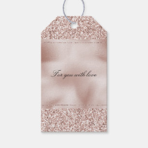 Glitzy Blush Pink Glitter Gift Tags