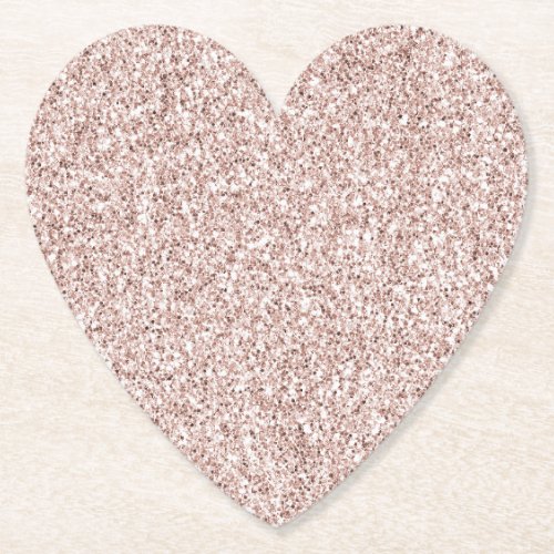 Glitzy Blush Pink Glitter Paper Coaster