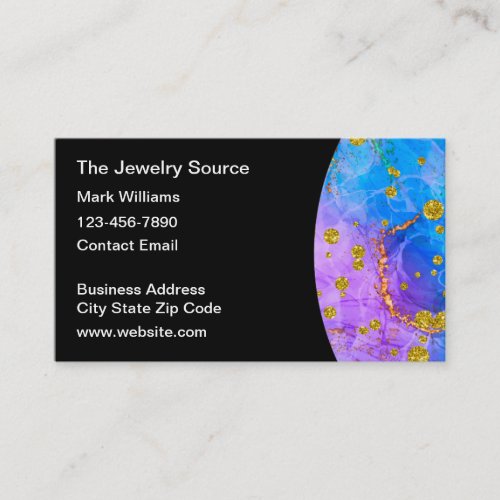 Glitzy Costume Jewelry Business Cards