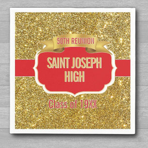Glitzy, custom 50th Class Reunion  Napkins