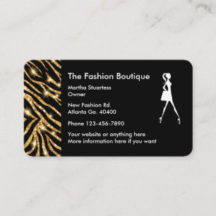 Glitzy Fashion Boutique Design Business Card