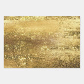 Glitzy Foil | Golden Bronze Copper Faux Sparkle Wrapping Paper Sheets (Front 3)