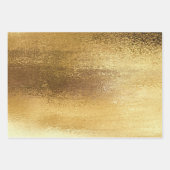 Glitzy Foil | Golden Bronze Copper Faux Sparkle Wrapping Paper Sheets (Front 2)