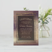Glitzy Foil | Golden Bronze Copper Glam Graduation Invitation (Standing Front)