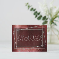 Glitzy Foil | Henna Crimson Red Faux Glitter RSVP