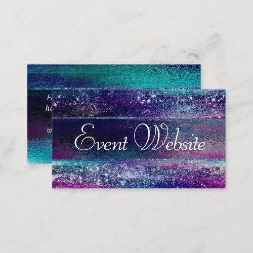 Glitzy Foil  Holographic Iridescent Event Website Enclosure Card