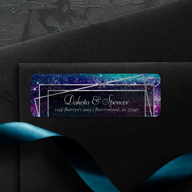 Glitzy Foil | Holographic Iridescent Ombre Address Label (Creator Uploaded)