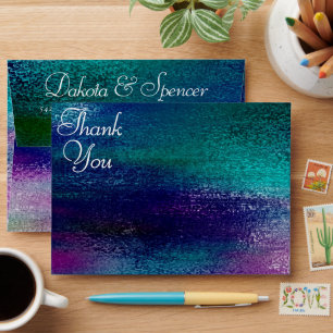 Glitzy Foil Holographic Iridescent Thank You Envelope
