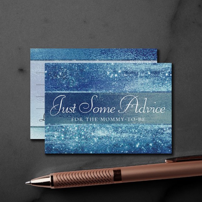 Glitzy Foil | Ice Blue Iridescent Sparkle Advice Enclosure Card (Creator Uploaded)