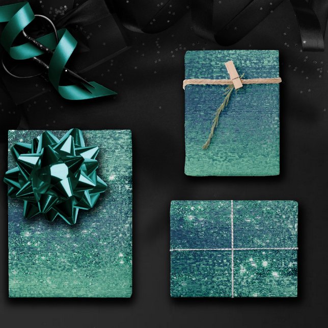 Glitzy Foil | Seafoam Iridescent Green Faux Shine Wrapping Paper Sheets (Creator Uploaded)