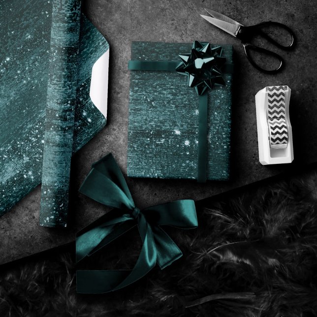 Glitzy Foil | Shamrock Green Faux Metallic Sparkle Wrapping Paper (Creator Uploaded)