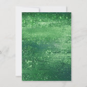 Glitzy Foil | Shamrock Green Sparkle Graduation Invitation (Back)