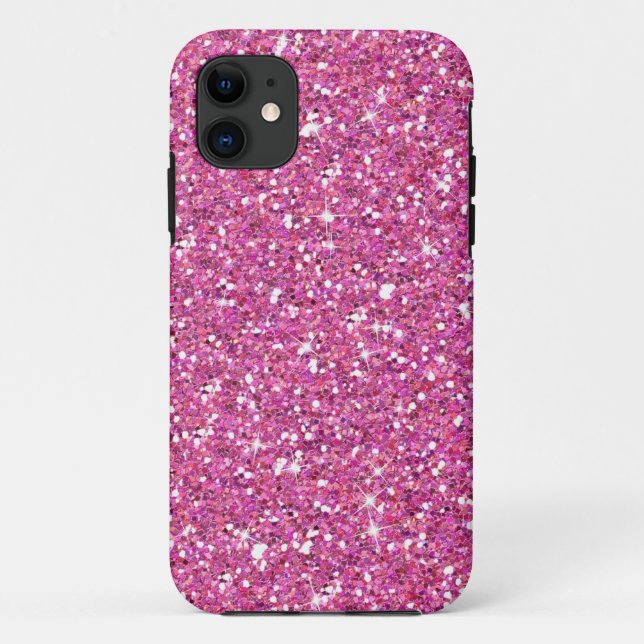Glitzy Fuschia Glitter Case-Mate iPhone Case (Back)