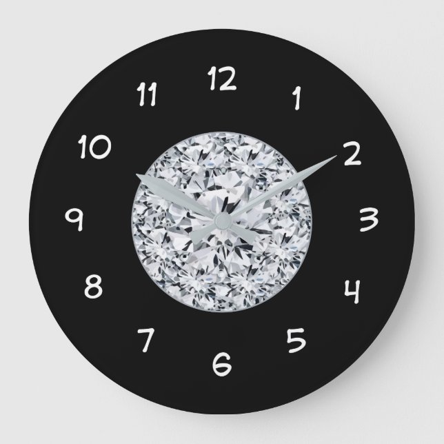 Glitzy Girls Room Wall Decor Clock (Front)