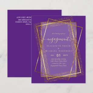 Glitzy Glam ENGAGEMENT Party Invitations BUDGET