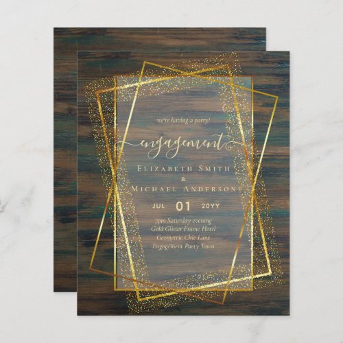 Glitzy Glam ENGAGEMENT Party Invitations BUDGET