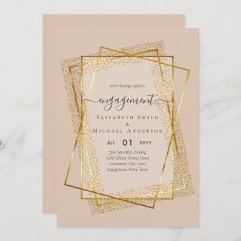 Glitzy Glam ENGAGEMENT Party Invitations BUDGET