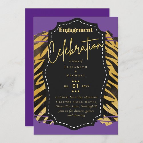 Glitzy Glam ENGAGEMENT Party Invitations BUDGET