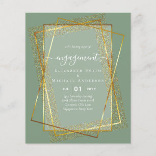 Glitzy Glam ENGAGEMENT Party Invitations BUDGET Flyer