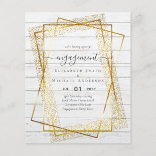 Glitzy Glam ENGAGEMENT Party Invitations BUDGET Flyer