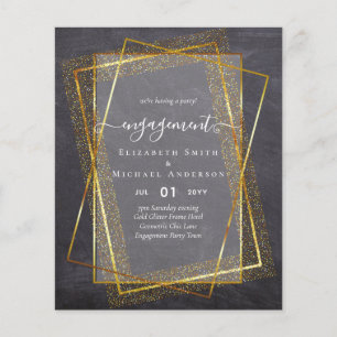 Glitzy Glam ENGAGEMENT Party Invitations BUDGET Flyer
