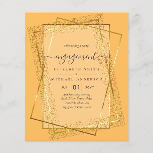 Glitzy Glam ENGAGEMENT Party Invitations BUDGET Flyer