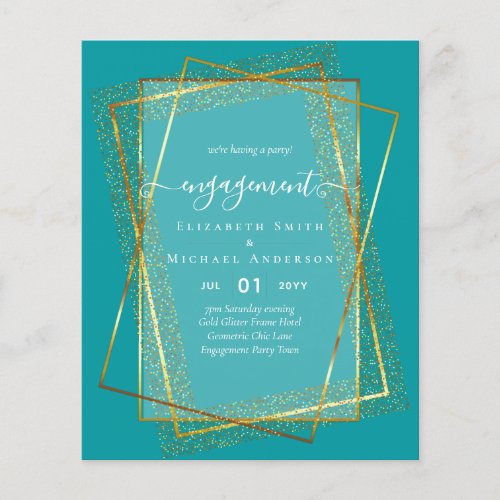 Glitzy Glam ENGAGEMENT Party Invitations BUDGET Flyer