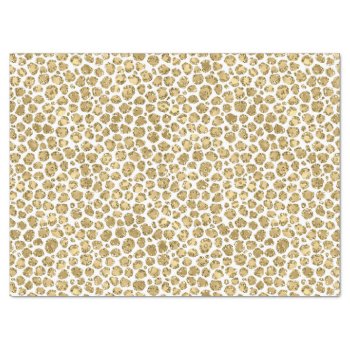 Glitzy Glam Gold White Glitter Leopard Print     Tissue Paper by peacefuldreams at Zazzle