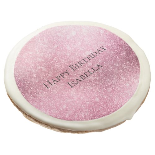 Glitzy Glam Pink Sparkle Sugar Cookie