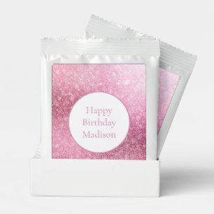 Glitzy Glam Pink Sparkle Sweet 16 Birthday Lemonade Drink Mix