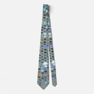 Glitzy Glitter Sparkly Silver Bling Tie